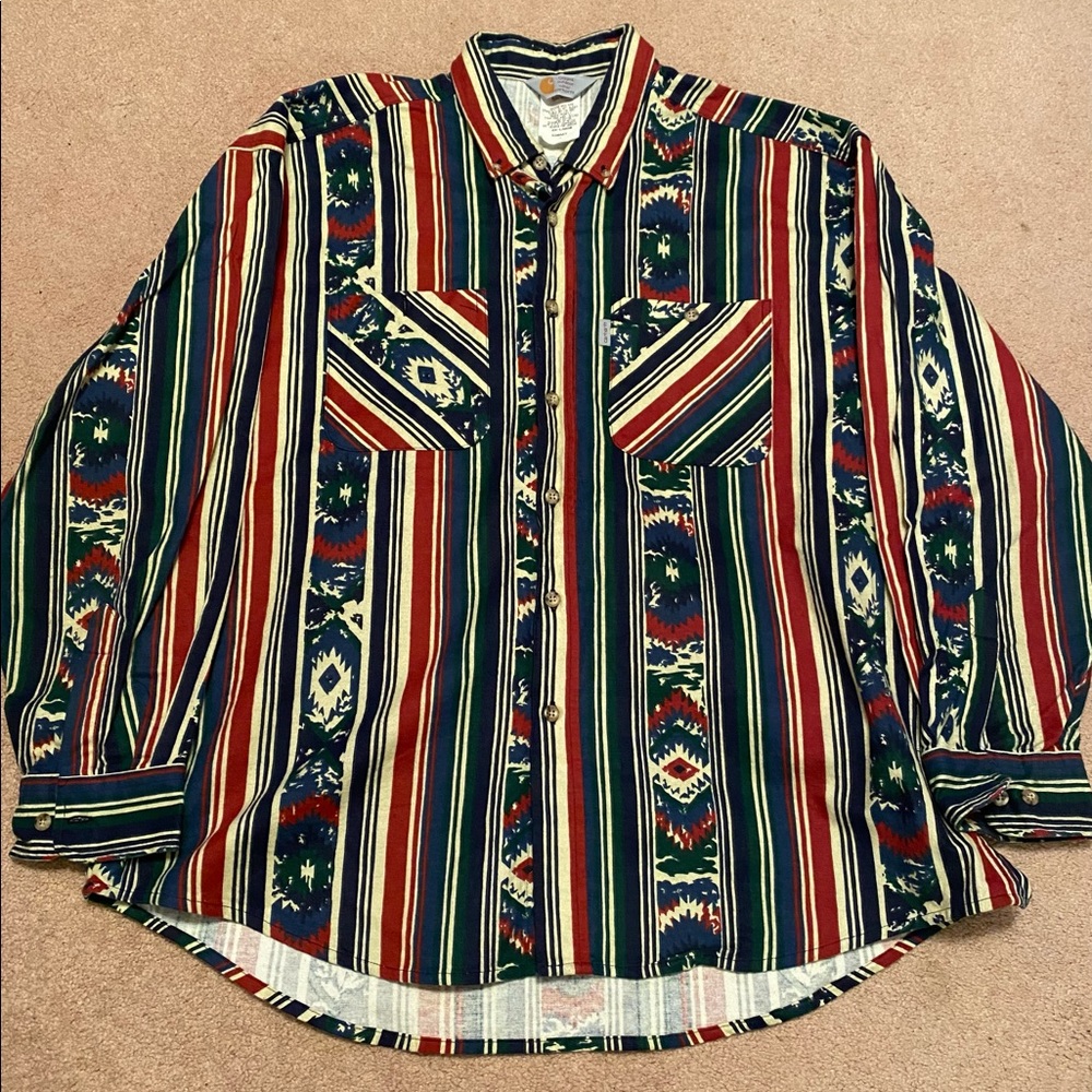 Vintage Aztec Carhartt flannel